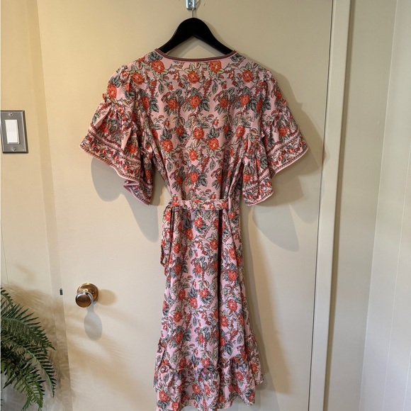 Max Studio Floral Wrap mini Dress size small - Picture 5 of 6